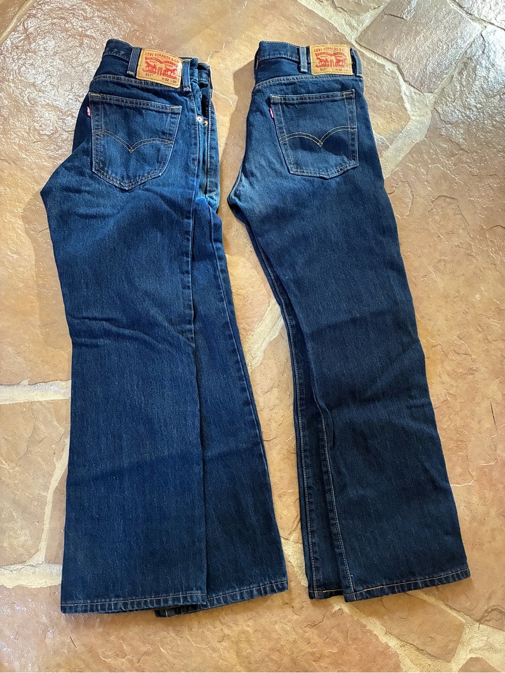 Like New Men's Blue Jeans 517 Levi Strauss, Son Company Boot Cut W32 L30